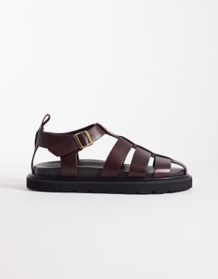 Walk London Fisherman Sandals In Brown