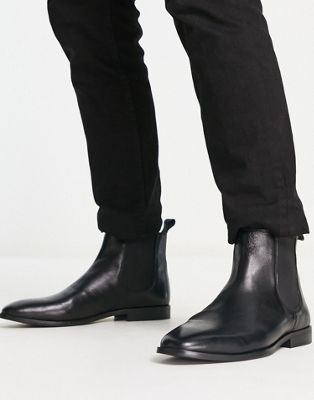 Walk London florence chelsea boots in black leather