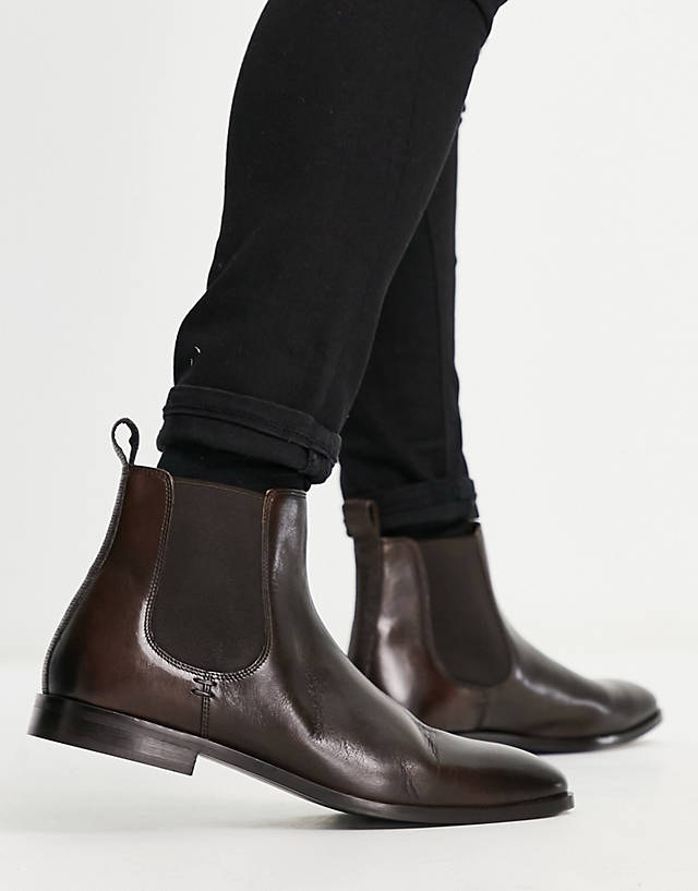 WALK LONDON - florence chelsea boots in brown leather