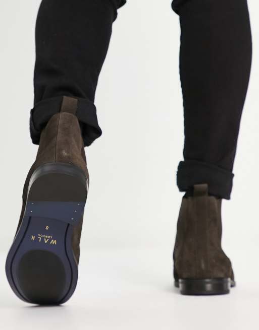 Walk London Florence chelsea boots in brown suede, 2 of 4
