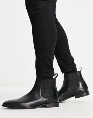Walk London florence chelsea boots in black leather  - ASOS Price Checker