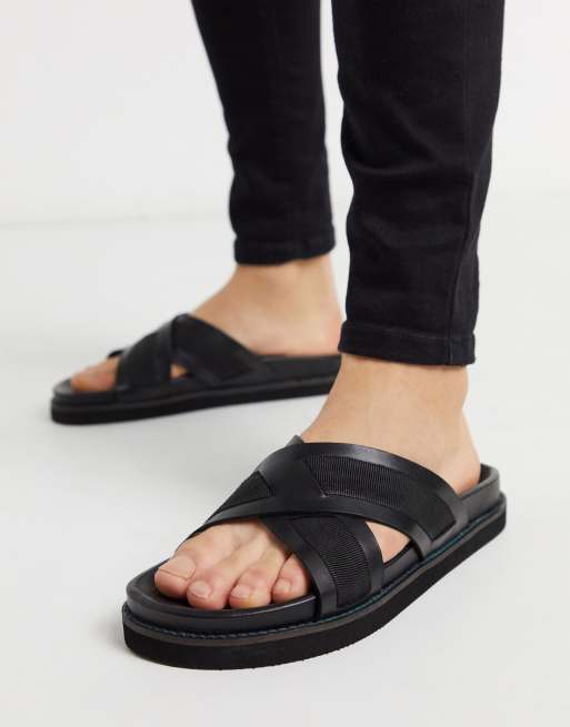 Walk London george sandals in black | ASOS