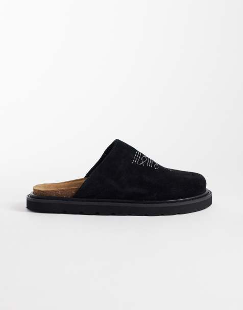 Walk London – Holly – Mules aus Wildleder in Schwarz im Western-Stil - view 1