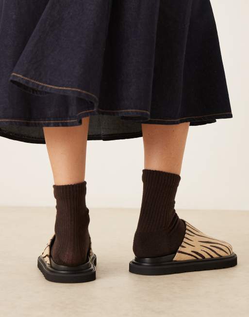 Walk London – Holly – Mules mit Zebramuster, 3 von 4
