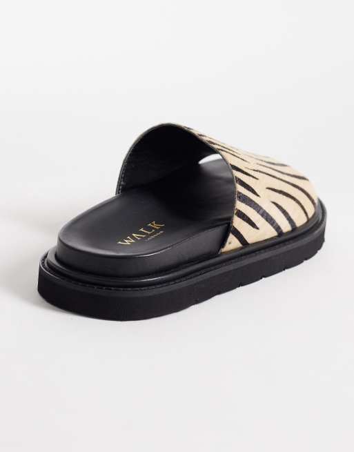 Walk London Holly slides in zebra print, 3 of 4
