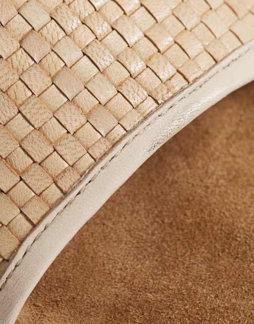 Walk London - Holly - Slippers van geweven leer in gebroken wit, 4 van 4