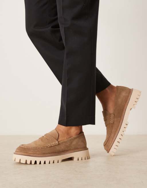 Walk London - Hopper - Saddle loafers in bruin suède, 4 van 4
