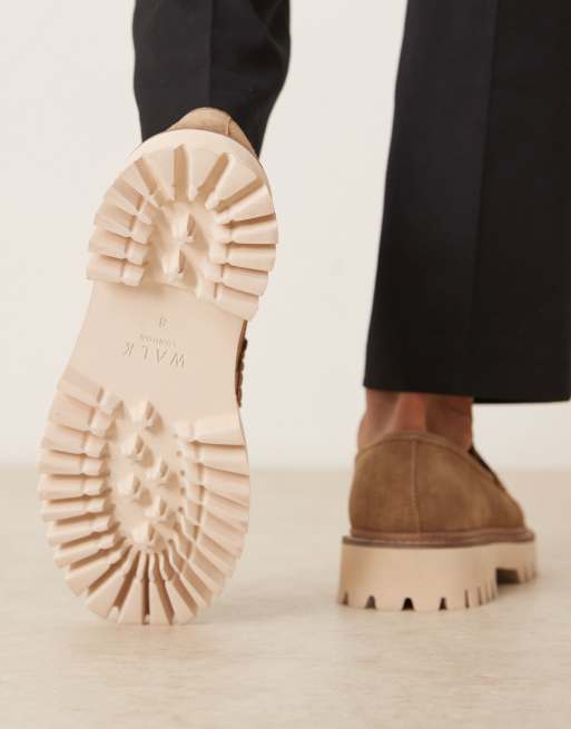 Walk London Hopper saddle loafers in tan suede, 2 of 4