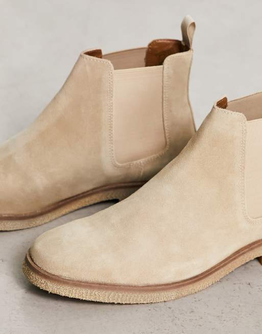 Cream suede shop chelsea boots