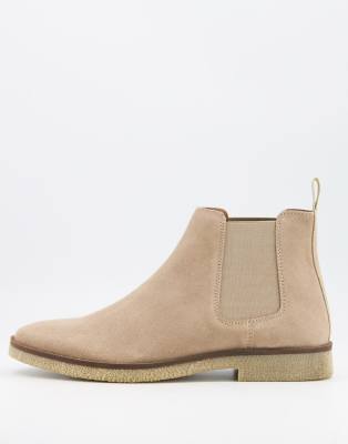 Walk London hornchurch chelsea boots in beige suede - ASOS Price Checker