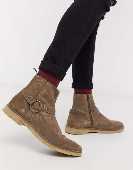 Walk London – Hornchurch – Szarobrązowe buty w stylu jeździeckim