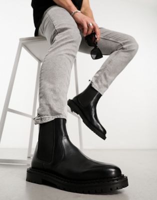 Jagger chelsea boots in black leather