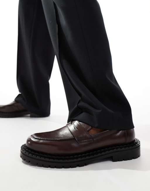 Walk London Jagger saddle loafers in brown leather, 4 of 4