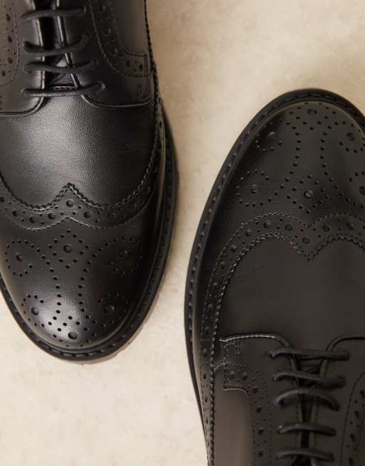 Walk London - James - Brogueschoenen van leer in zwart, 2 van 4