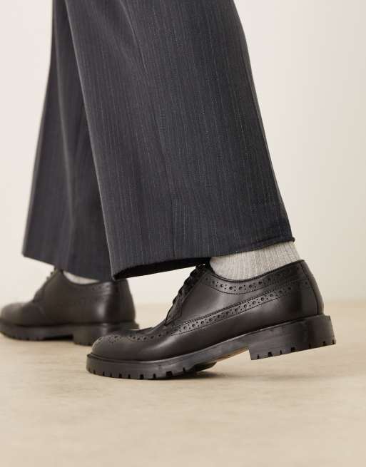 Walk London - James - Brogueschoenen van leer in zwart, 4 van 4