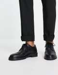 [WALK LONDON] Walk London James chunky brogues in black leather 44 BLACK