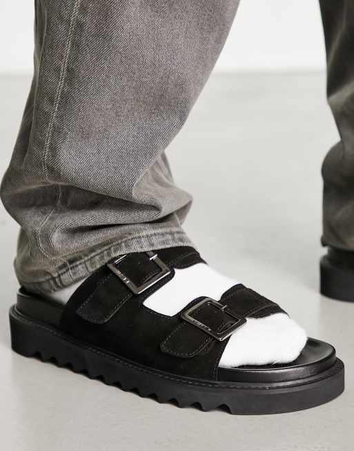 Prada double outlet strap sandals