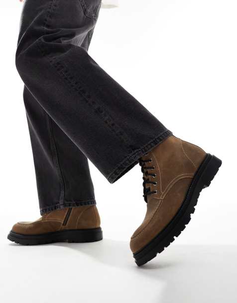 Walk London - Kegan Apron - Stivali in camoscio color cuoio - view 1