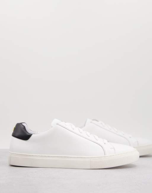 Walk London Kensington cupsole trainers in white leather | ASOS