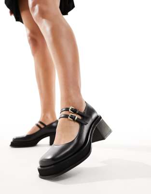 Liley Mary Janes In Black Leather