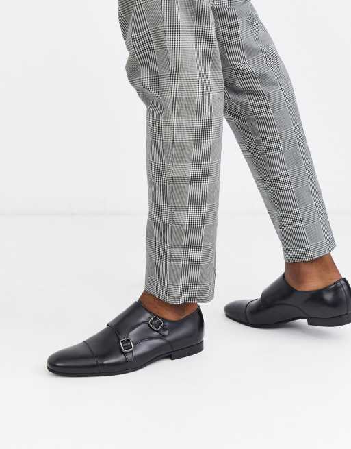 Walk London luca monk shoes in black high shine | ASOS display picture 3