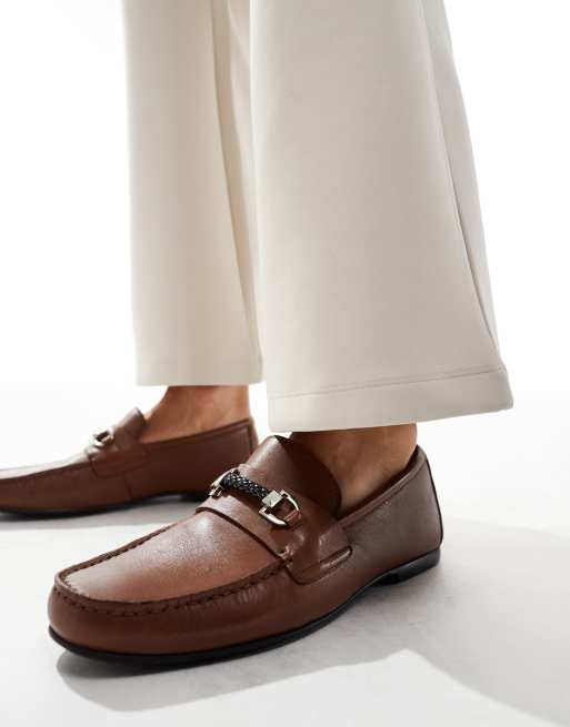 Walk London – Luigi – Leder-Loafer in Hellbraun mit Seil-Detail, 3 von 4