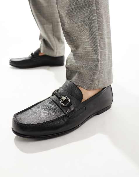 Walk London – Luigi – Svarta loafers i läder - view 1