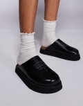 [WALK LONDON] Walk London Madrid western mules in black leather 37 Black