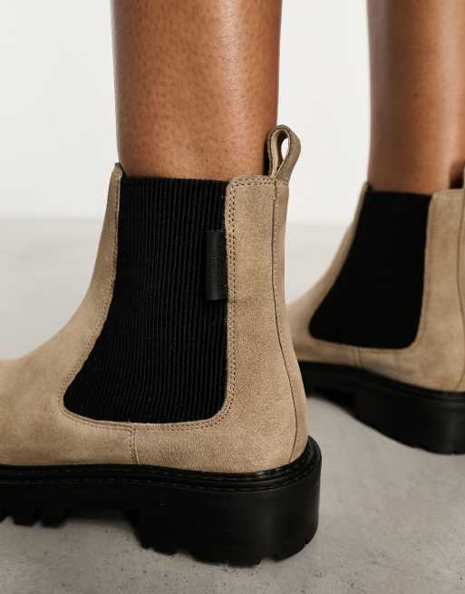 Taupe chelsea store boots womens