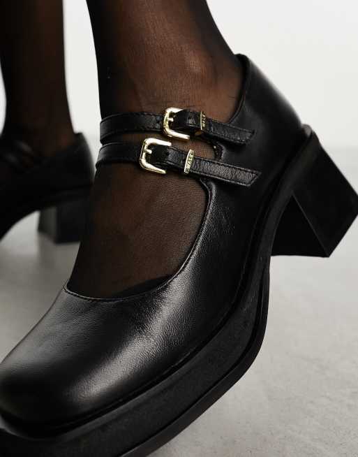 Walk London – Mary-Jane-Schuhe aus Leder in Schwarz, 4 von 4