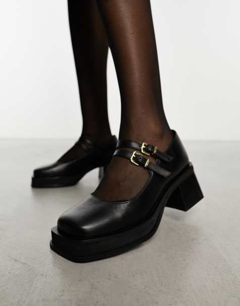 Walk London Mary janes in black leather - view 1