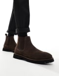 [WALK LONDON] Walk London Mayfair chelsea boots in brown suede 41 BROWN
