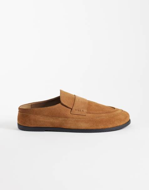 WALK LONDON Mule mit Riemen in Hellbraun aus Wildleder - view 1