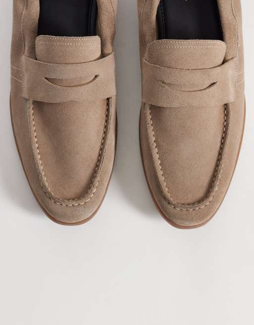 Walk London - Naples - Suède loafers met rimpeleffect in stone, 2 van 4