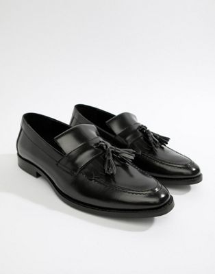 Walk London - North Fringe - Loafers met kwast in hoogglanzend zwart