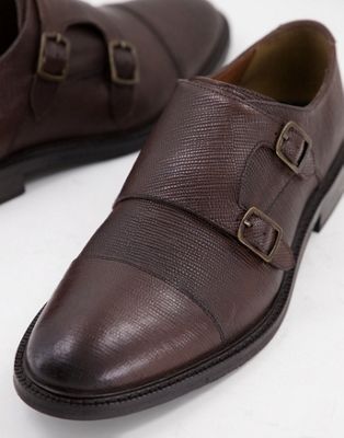 Homme Walk London - Oliver - Chaussures derby en cuir grainé - Fauve