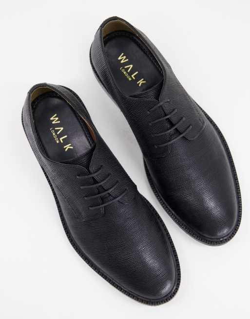 Walk London - Oliver - Chaussures derby en cuir gravé - Noir, 3 de 4