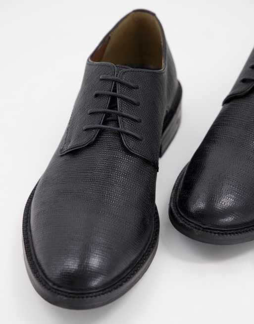Walk London – Oliver – Derby-Schuhe aus geätztem Leder in Schwarz, 2 von 4