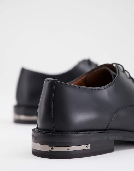 Walk London Oliver derby shoes in black leather | ASOS