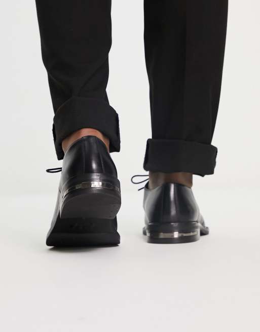 Walk London Oliver lace up shoes in black leather , 2 of 4