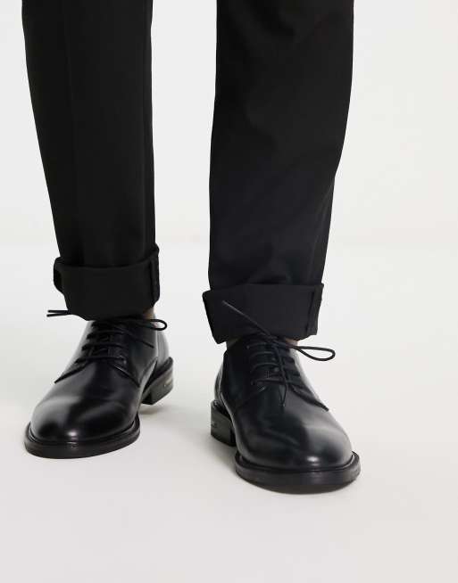 Walk London Oliver lace up shoes in black leather , 4 of 4