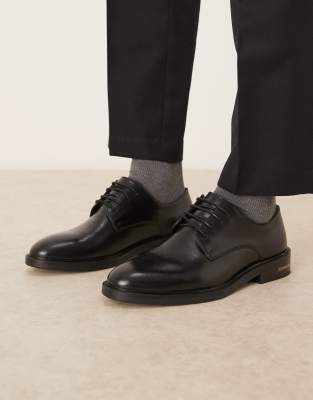 WALK LONDON Walk London Oliver lace up shoes in black leather