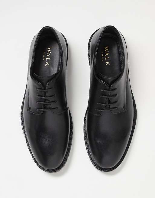 Walk London Oliver lace up shoes in black leather, 5 of 5