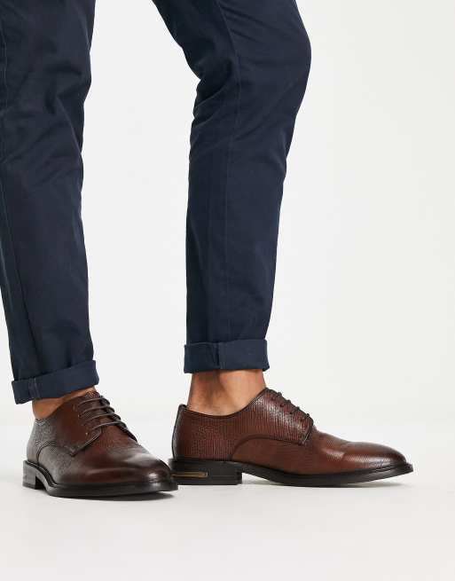 Walk London oliver lace | in up shoes brown leather ASOS