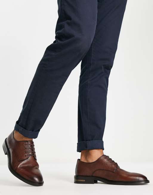 Walk London - Oliver - Scarpe stringate in pelle marrone , 2 di 4