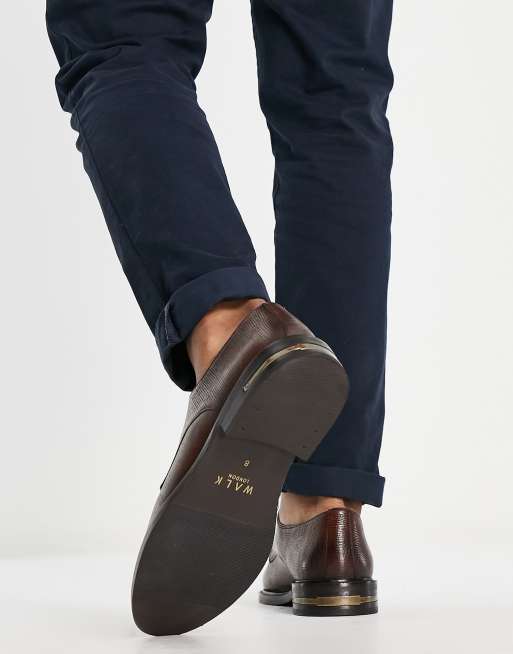 Walk London - Oliver - Scarpe stringate in pelle marrone , 4 di 4