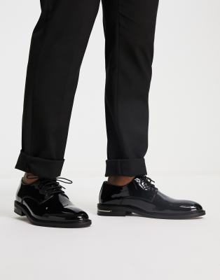 Walk London Oliver lace up shoes in patent - ASOS Price Checker
