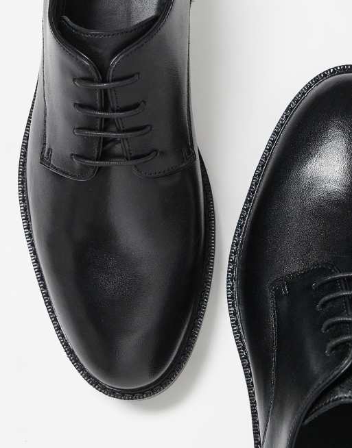 Walk London – Oliver – Svarta skor med snörning i läder, 3 av 5
