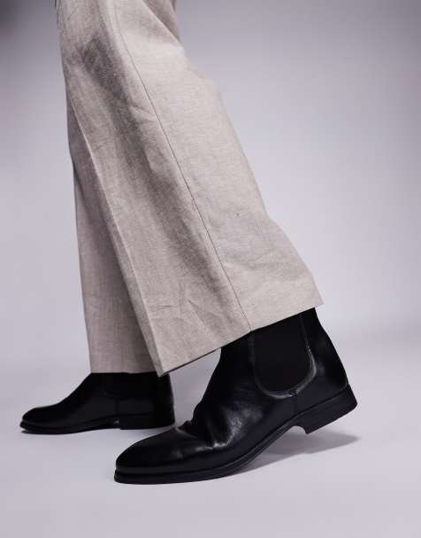 Walk London Oscar chelsea boots in black leather - view 1
