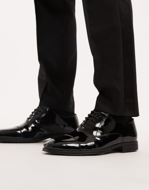 Walk London – Oscar – Czarne buty oxfordy z odcinanymi noskami - view 1